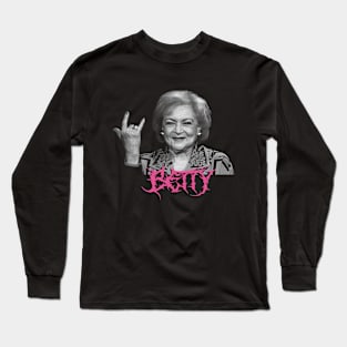 Betty White Death Metal Long Sleeve T-Shirt